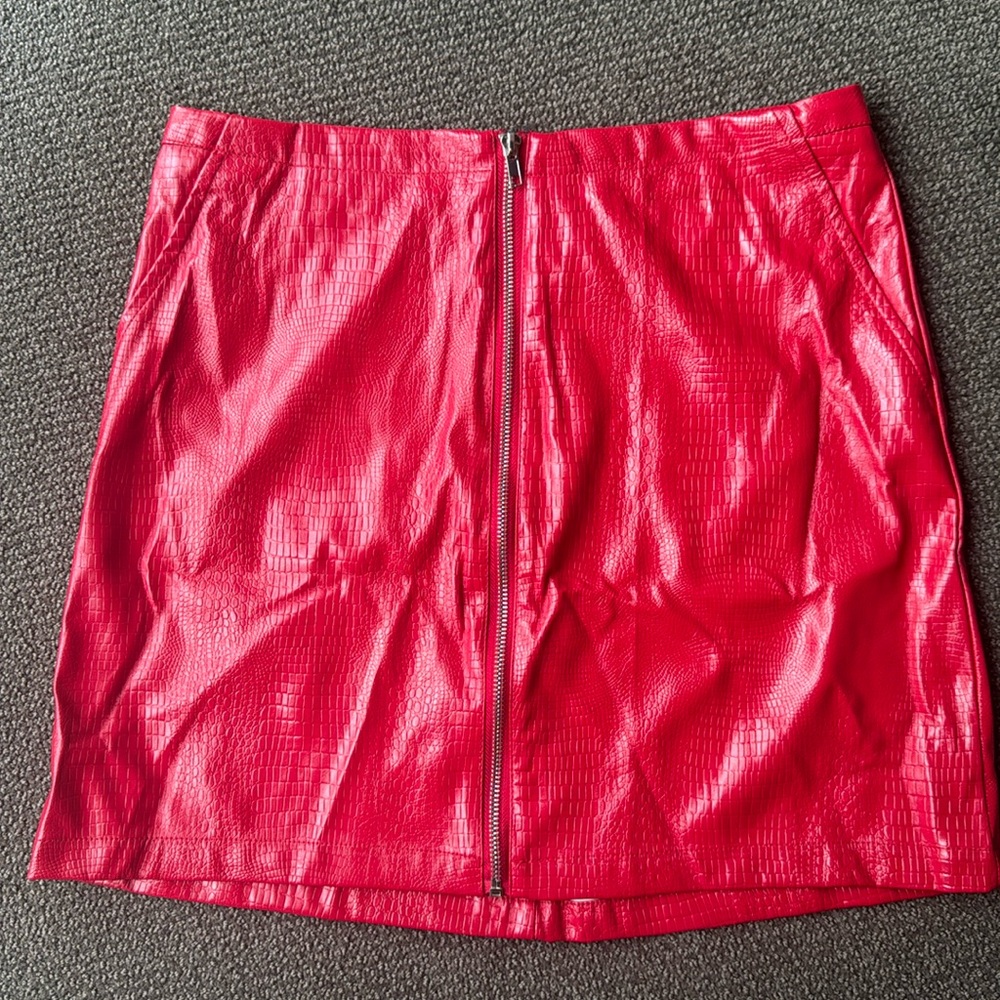 Faux Leather Skirt with tags